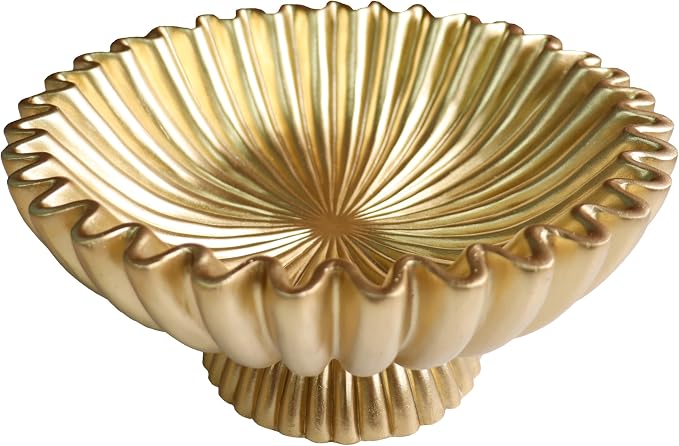 10" Large Decorative Bowl decor, Scalloped Bowls by DecorativeBowl
