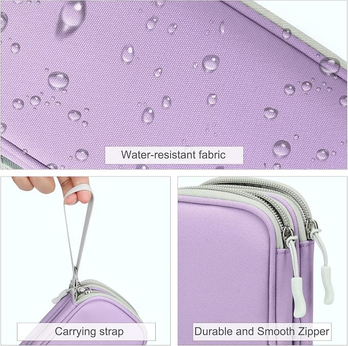 FYY Electronic Organizer, Travel Tech Pouch, Cable Organizer Light Purple | - Image 4