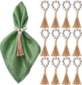 APTWOW Napkin Rings Set of 12, Wooden Napkin Rings by APTWOW