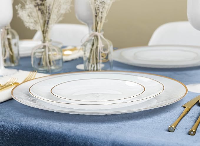 PLASTICPRO 32 Piece Combo Plates Set includes 16-7'' inch Plate & 16-10'' inch - Image 6