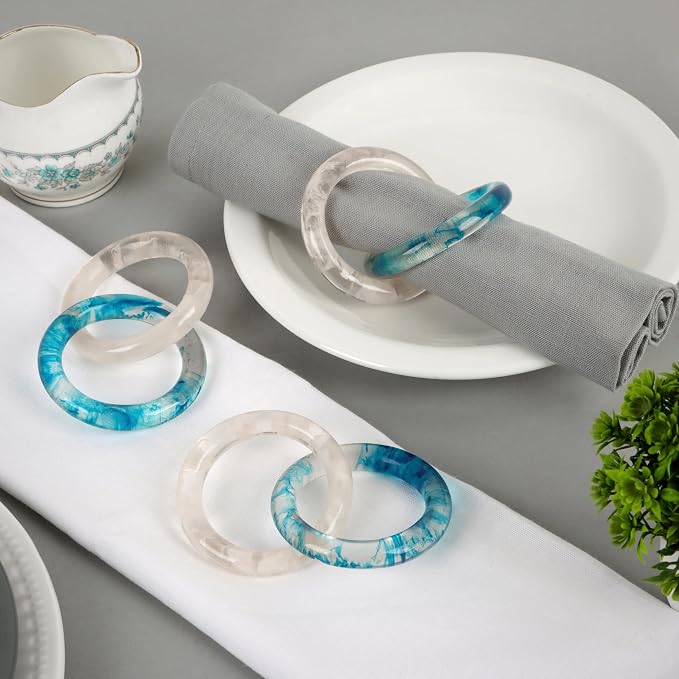 Epoxy Resin Napkin Rings, handcrafted resin, scratch-resistant, smooth edges - Image 5