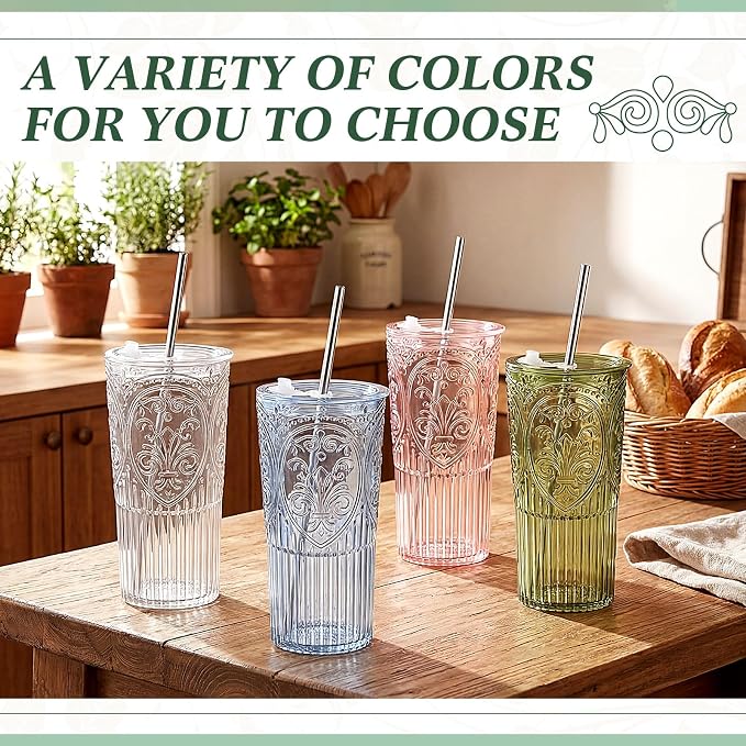2 Set 20oz Vintage Plastic Tumbler - Image 5