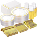 GATHER 350PCS Clear Plastic Plates by Gather