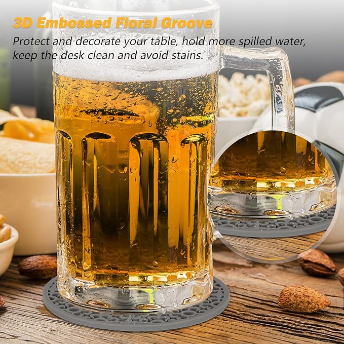 Silicone Coasters for Drinks, Cute Cup Coaster, Colorful Coasters for Coffee - Image 5