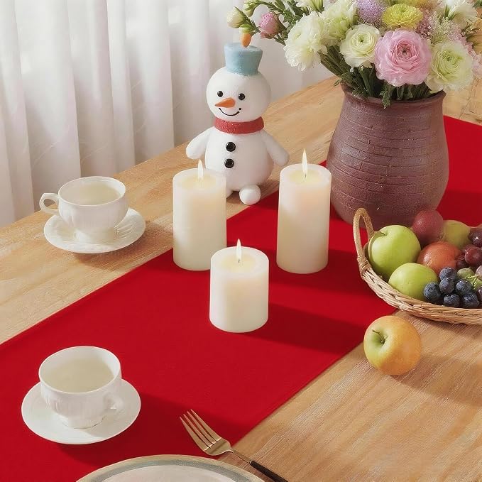 Red Table Runner, Waterproof Washable Runners 48 Inches Long | Reusable 12x48 - Image 6