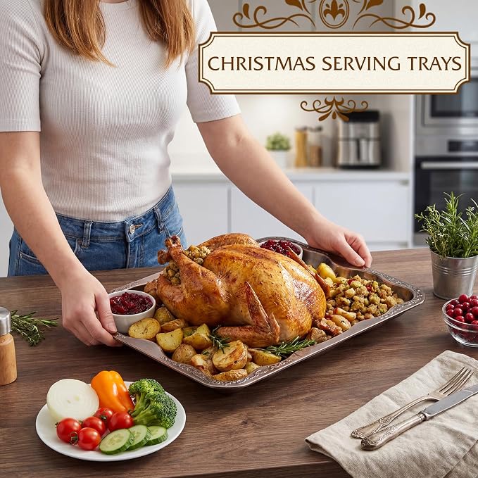 FoldTier 4 Pack Serving Trays Set - Image 6