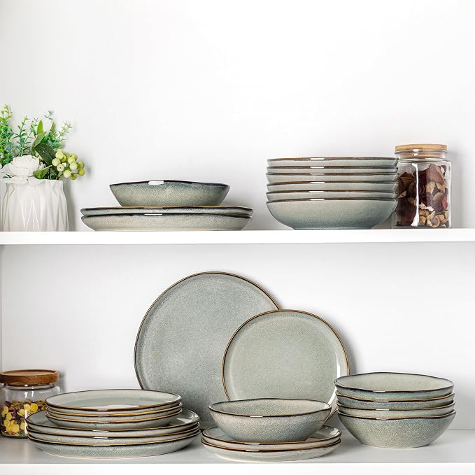 AmorArc Ceramic Dinner Plates Set of 6, 10.5 Inch Stoneware Plates Set | - Image 8