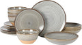 Gibson Elite Dreamweaver Double Bowl Terracotta Reactive Dinnerware Set by GibsonHomewares