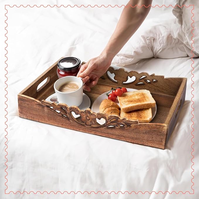 Orchid Mango Wood Serving Tray - Image 5