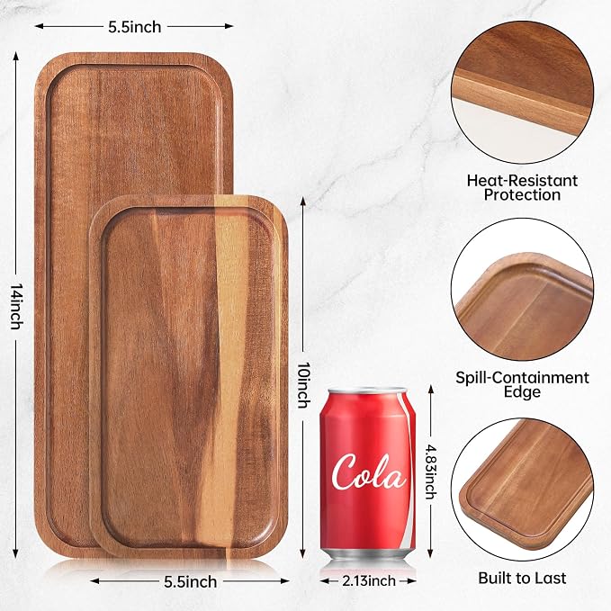 Acacia Wood Serving Platters and Trays - Image 3