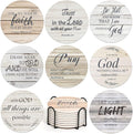 Billbotk Ceramic Coasters with Bible Verses, Christian Coasters Set of 8 with by Billbotk