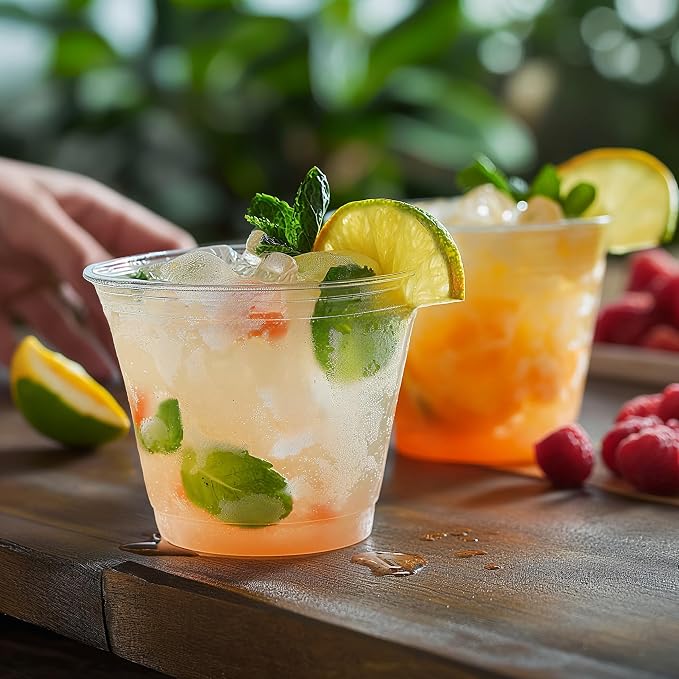 TashiBox 9 oz Crystal Clear Plastic Cups - Image 4