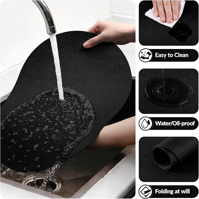 Placemats Set of 8, 11.8 x 17 Inch, Waterproof Wipeable Reversible PU Placemat - Image 5