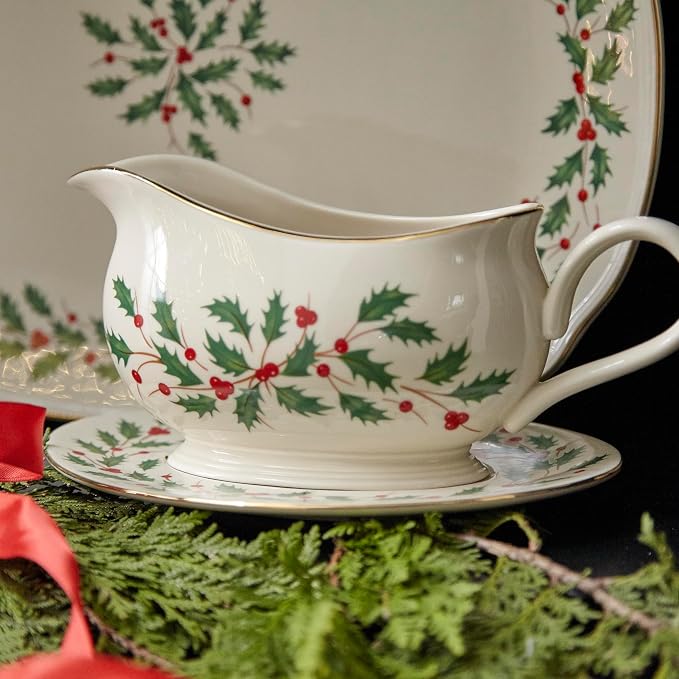 Lenox Holiday Porcelain Christmas Gravy Boat - Image 5