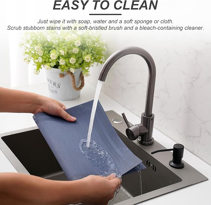 Placemats Set of 6 Washable Indoor | Outdoor Vinyl Place Mats - Image 3