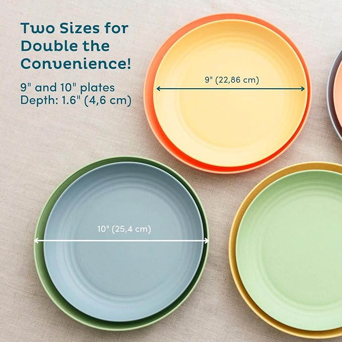 Reusable Wheat Straw Plates 8 Pcs - Image 6