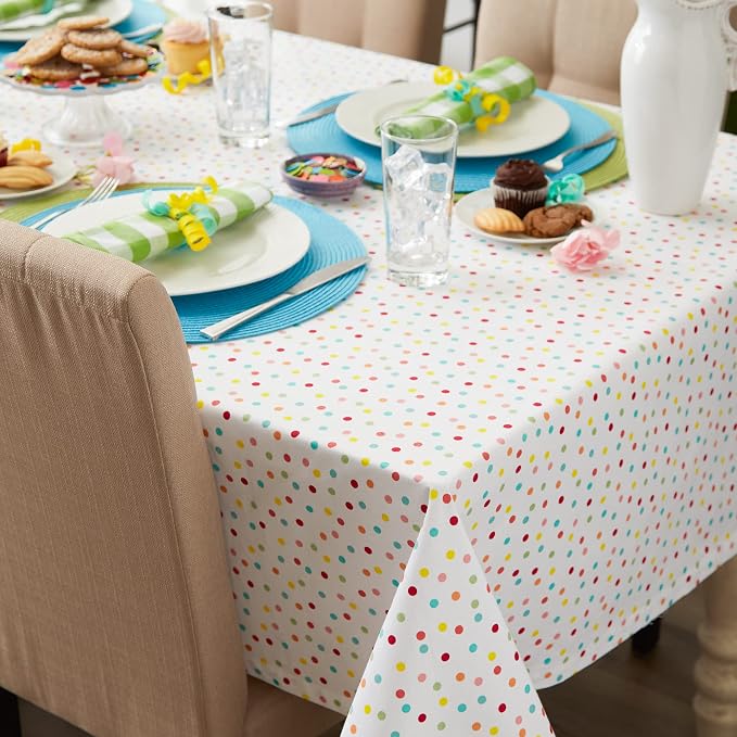 DII Polka Dot Party Print Tabletop Collection Reusable & Machine Washable - Image 5