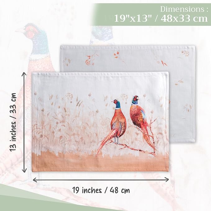 Maison d' Hermine Placemats Set of 4 Reusable 100% Cotton | Cloth Place Mats - Image 4