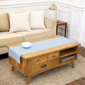 Solino Home 100% Pure Linen Table Runner Blue, Classic Hemstitch 14 x 60 in | by SolinoHome