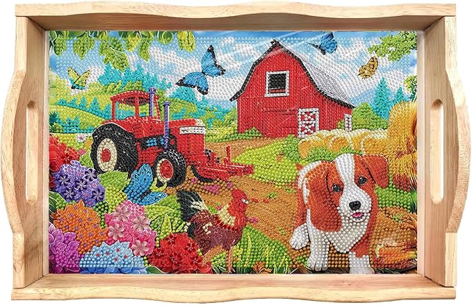 EWJRNSF Diamond Art Kits for Adults Wooden Serving Trays by EWJRNSFDiamondPainting