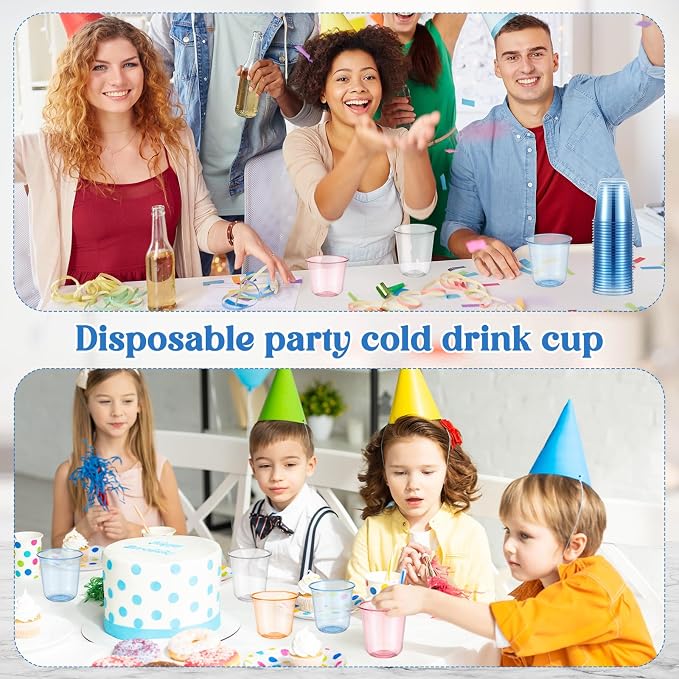 Ziliny 50 Pcs Disposable Stemless Glasses 12oz Crystal Plastic Wine Glasses - Image 6