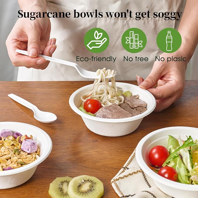 500 Pack 12 oz Paper Bowls Disposable, Compostable Bowls, Biodegradable - Image 5