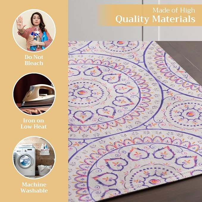 Maison d' Hermine Placemats Set of 4 Reusable 100% Cotton | Cloth Place Mats - Image 3