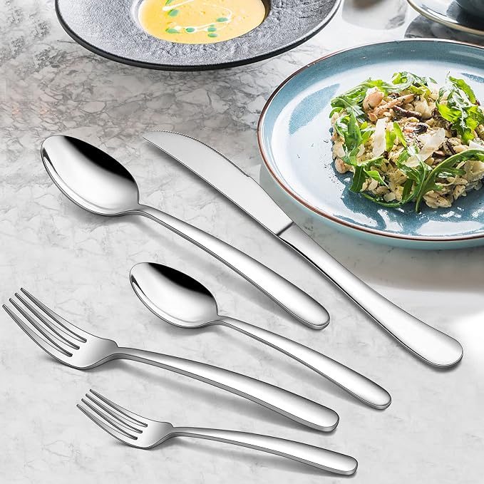 LIANYU 65-Piece Heavy Duty Silverware Set - Image 3