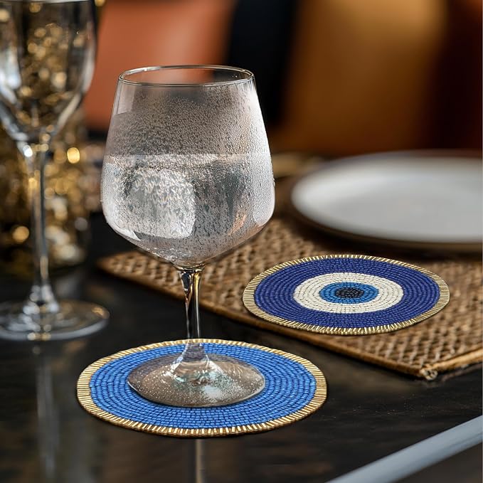 COTTON CRAFT Evil Eye Beaded Coaster - Image 2