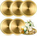 Nuogo 6 Pcs 12 Inch Gold Round Tray by Nuogo