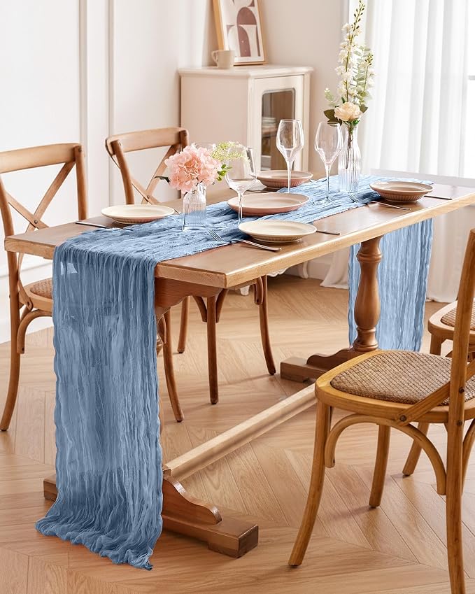 Pureegg 2-Pack Cheese Cloths Table Runner, Baby Shower, Wedding and Farmhouse - Image 8