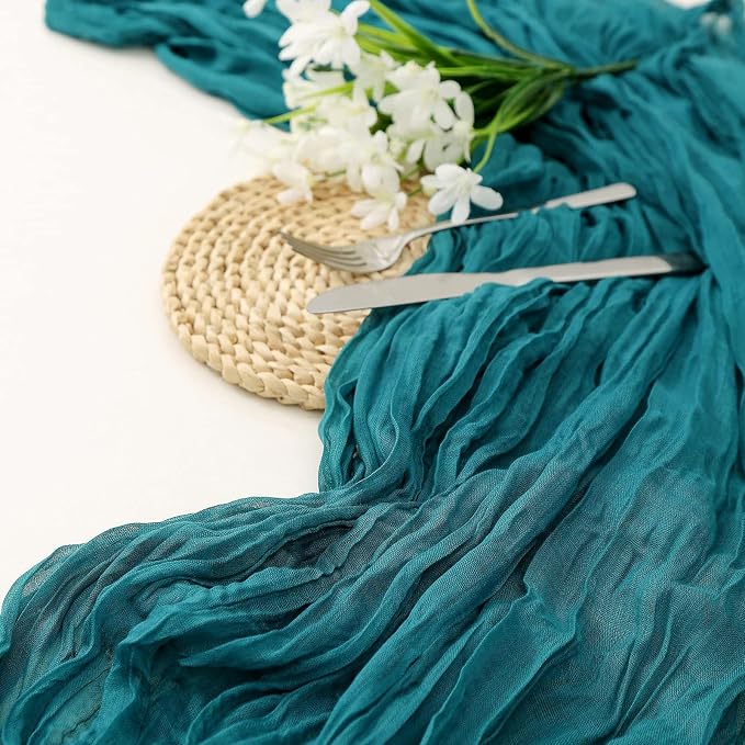 12 Pack Cheesecloth Table Runner, Runner Gauze Boho Wedding Decor Romantic - Image 7