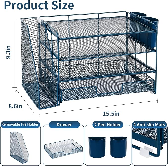 Desk Organizer, 4-Tier Desktop File Organizer - Image 3
