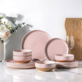 AmorArc Dinnerware Sets for 4, 12 Pieces Ceramic Plates and Bowls Set | Scratch by AmorArc