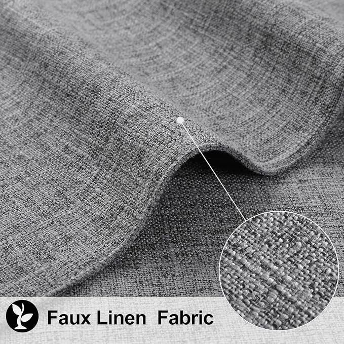 Faux Cotton Linen Placemats Set of 6, Cloth Washable Farmhouse Dining Table Mats - Image 2