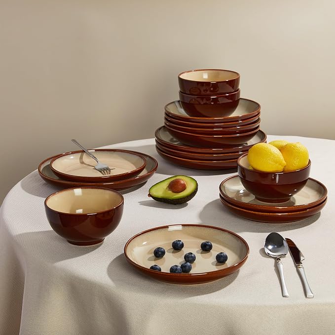 24 Piece Double Bowl Dinnerware Sets - Image 4