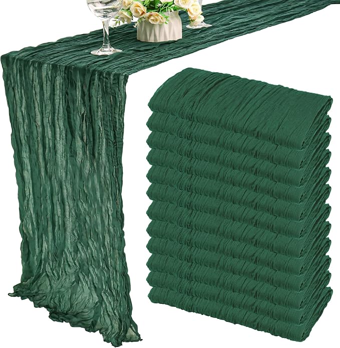 12 Pack Boho Gauze Table Runner 35x72 Inch by Fivenl