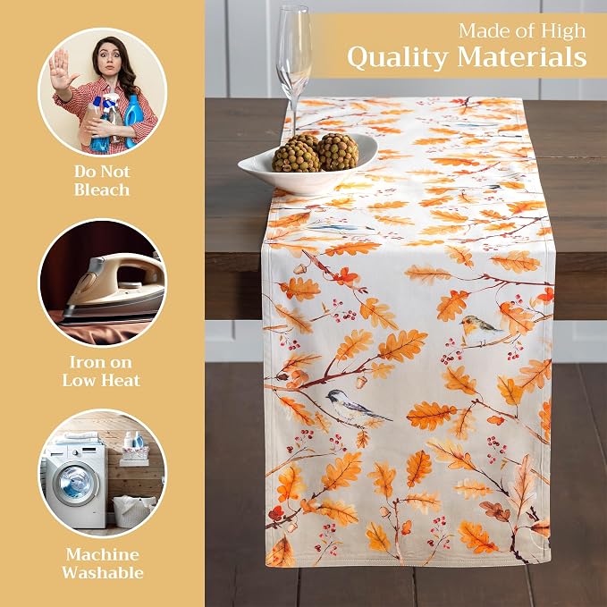 Maison d' Hermine Table Runner 100% Cotton 14.50" x 72" | Table Runners 72 - Image 3