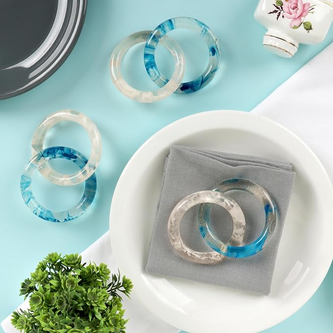 Epoxy Resin Napkin Rings, handcrafted resin, scratch-resistant, smooth edges - Image 6
