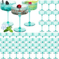 Jingmore 48 Pcs Ribbed Martini Glasses 10 oz Disposable Plastic Vintage Ribbed by Jingmore