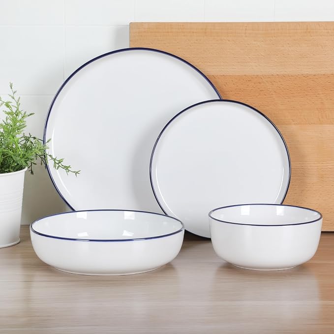 Gibson Home Oslo 16-Piece Porcelain Ceramic Chip & Scratch Resistant Dishes - Image 3