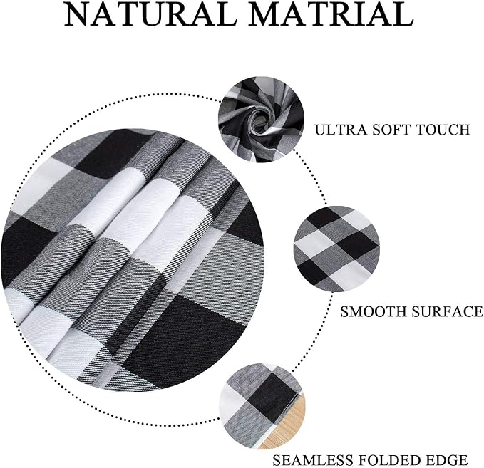ShinyBeauty Checkered Table Cloths Cotton Tablecloth Gingham Tablecloth Square - Image 3