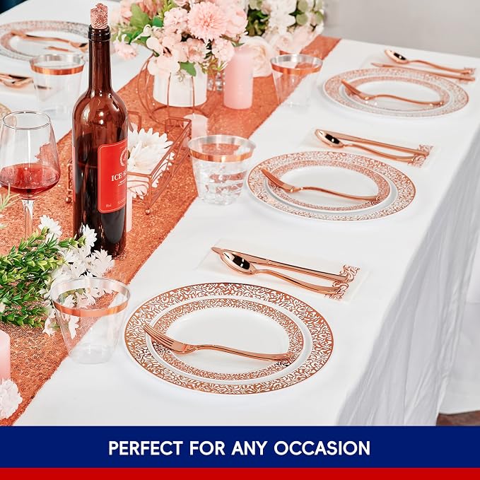30 Guests Plastic Plates Set - Image 6
