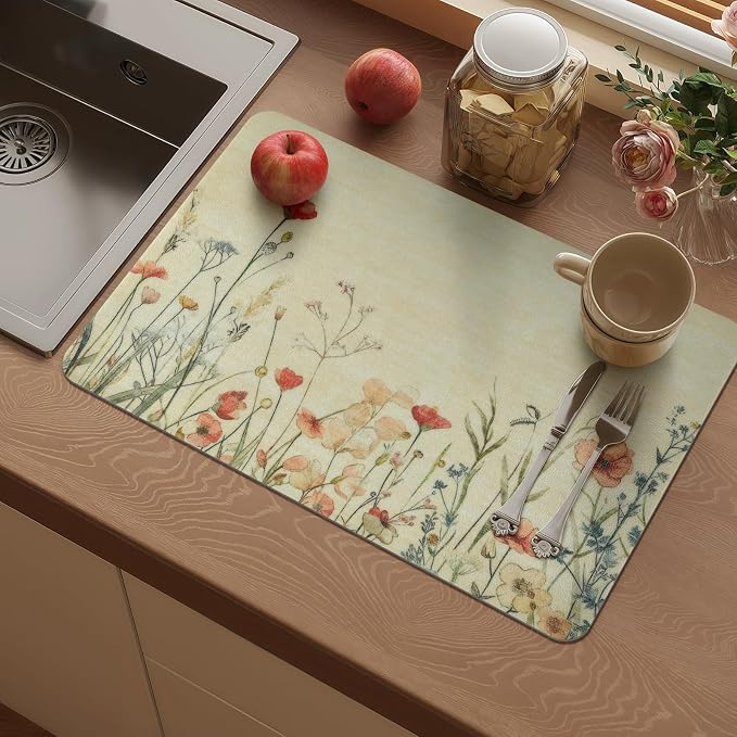 Vinyl Placemats Set of 8-12x17 Inch by NEIGELUO