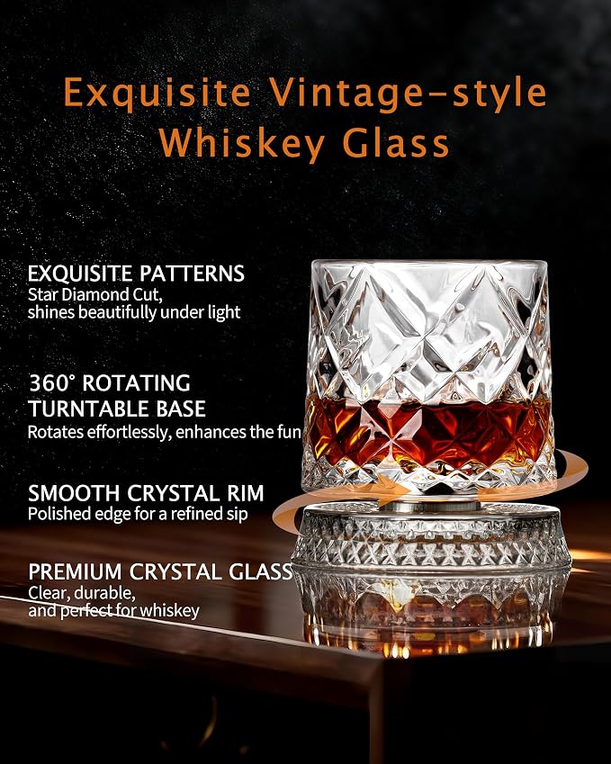 CEEFU 360° Spinning Whiskey Glasses Set - Image 6