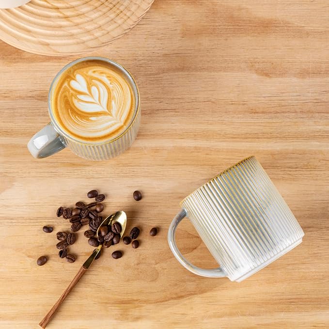 theterra Ceramic Coffee Mugs Set of 6, 14.2 oz Coffee Cups - Image 3