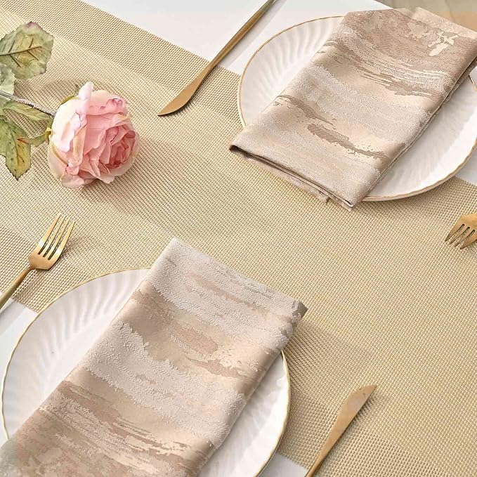 GIVERARE Table Runner, 12x53in Heat-Resistant Woven Vinyl Long Tabletop - Image 6