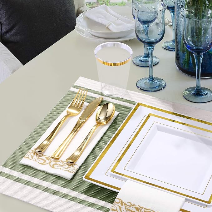 FOCUSLINE 350 Ct Disposable Dinnerware Set - Image 4