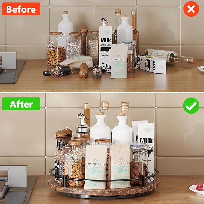 Lazy Susan Organizer：9 Inch Rotating Spice Rack - Image 4
