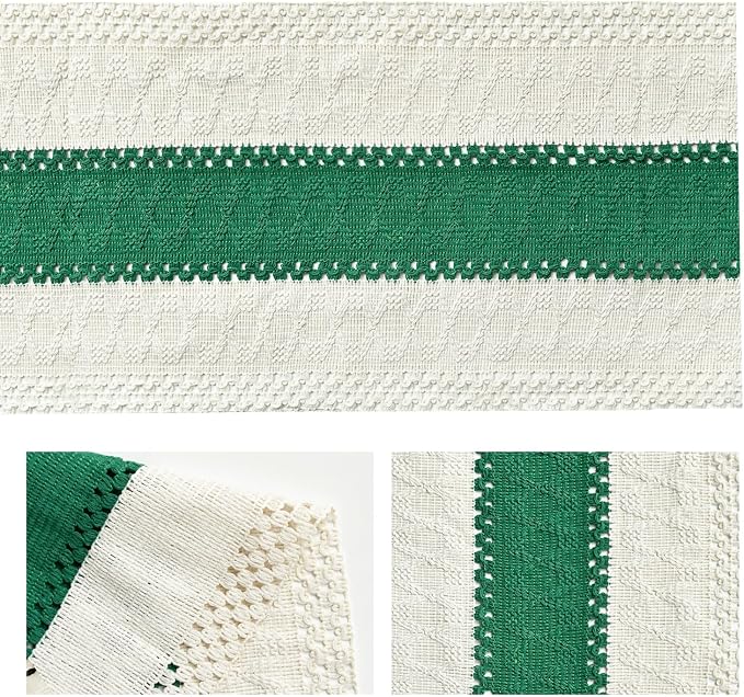 Artoid Mode Emerald Green Farmhouse Rustic Table Runner 12x48 Inch | Seasonal - Image 6